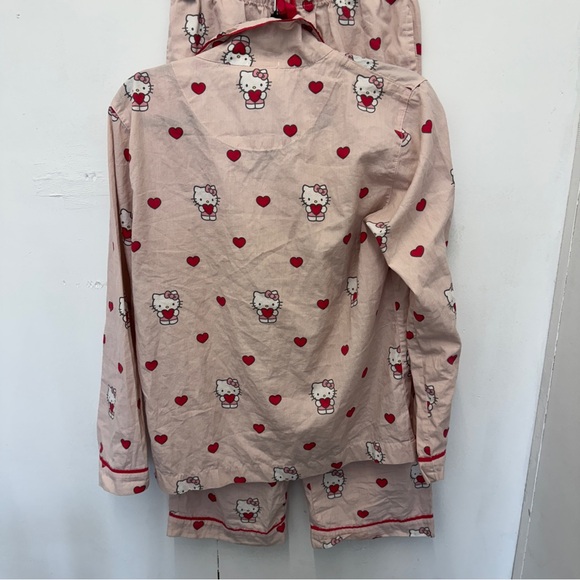 Hello Kitty pottery barn teen PJs Hearts Organic Cotton Percale Pajama Set small - Picture 15 of 16